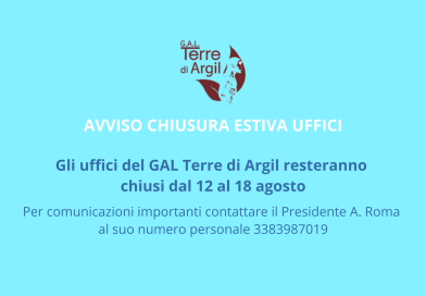 Chiusura estiva uffici 12 – 18 agosto